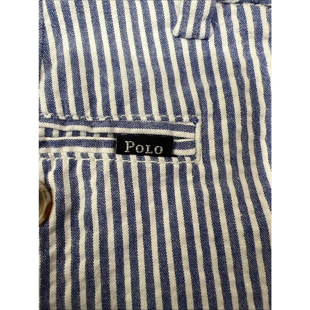 Polo Ralph Lauren blue And white stripe searsucker shorts size 10 - Picture 8 of 12